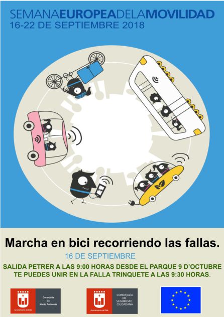 Marcha en bicileta para conocer las fallas de Elda Marcha en bicileta para conocer las fallas de Elda