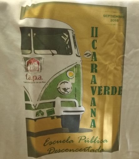 Imagen de las camisetas de la 'Caravana verde'. Imagen de las camisetas de la 'Caravana verde'.