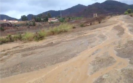 Las últimas lluvias provocan el arrastre de metales pesados en el Llano del Beal Las últimas lluvias provocan el arrastre de metales pesados en el Llano del Beal