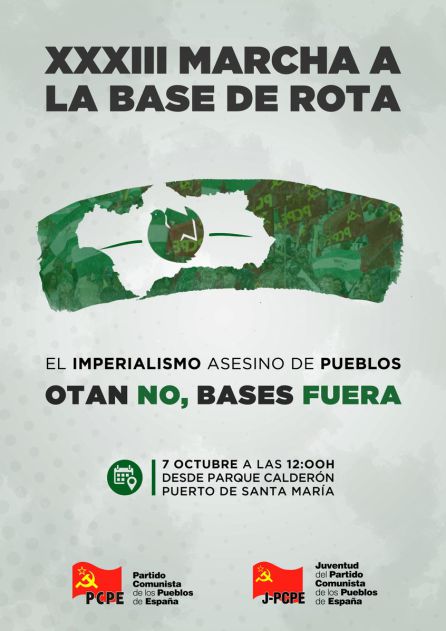 Cartel de la XXXIII de la marcha contra la base de Rota Cartel de la XXXIII de la marcha contra la base de Rota