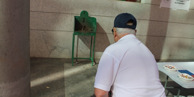 Un miembro de la Peña 'La Rana' Un miembro de la Peña 'La Rana'