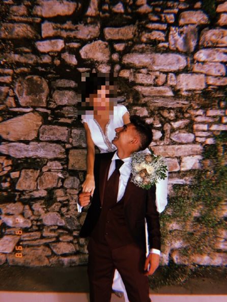 Carlos Cuadrado con su hermana el día de la boda de ella Carlos Cuadrado con su hermana el día de la boda de ella
