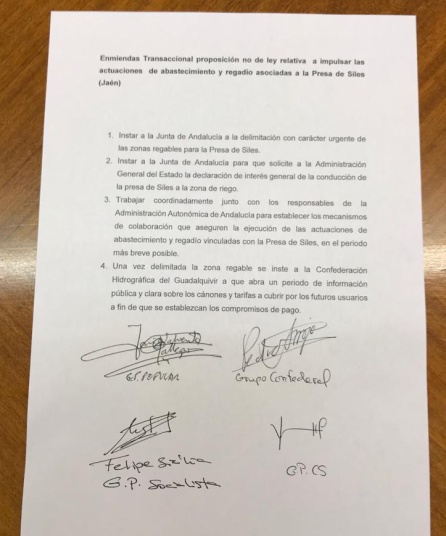 Documento de la Proposición No de Ley firmado por los representantes políticos Documento de la Proposición No de Ley firmado por los representantes políticos