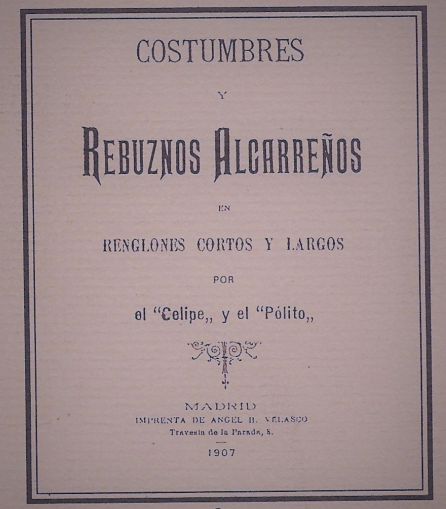 Portada del libro de 1907. Portada del libro de 1907.