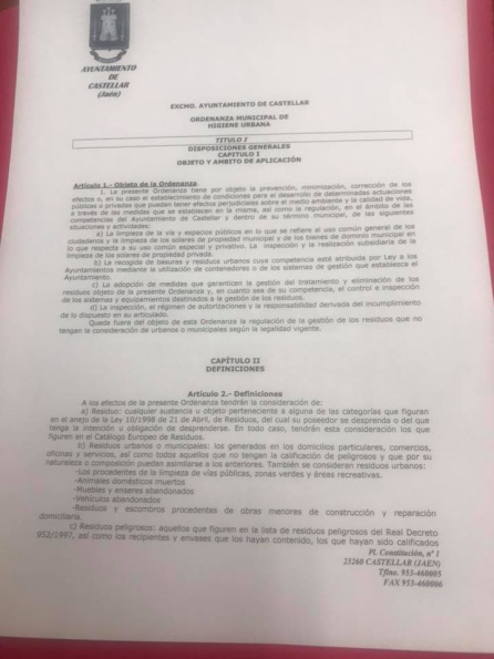 Ordenanza municipal Ordenanza municipal