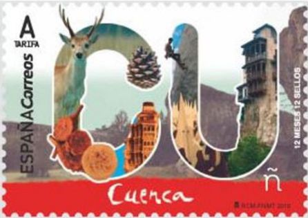 Sello de Cuenca emitido en enero de 2018. Sello de Cuenca emitido en enero de 2018.