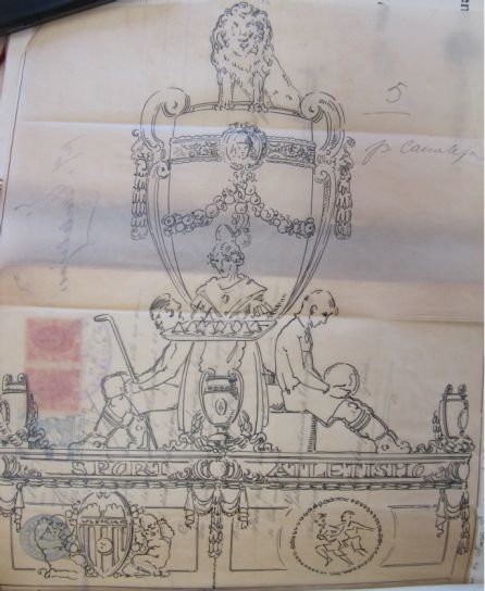 Boceto realizado por Arturo Boix para la falla de la plaza de Canalejas de 1925 Boceto realizado por Arturo Boix para la falla de la plaza de Canalejas de 1925
