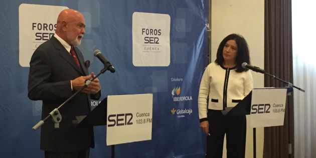 Roberto Polo y Aurora Duque, directora de SER Cuenca. Roberto Polo y Aurora Duque, directora de SER Cuenca.