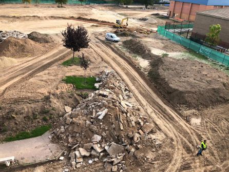 Obras en el antiguo campo de fútbol de Juan de Austria Obras en el antiguo campo de fútbol de Juan de Austria