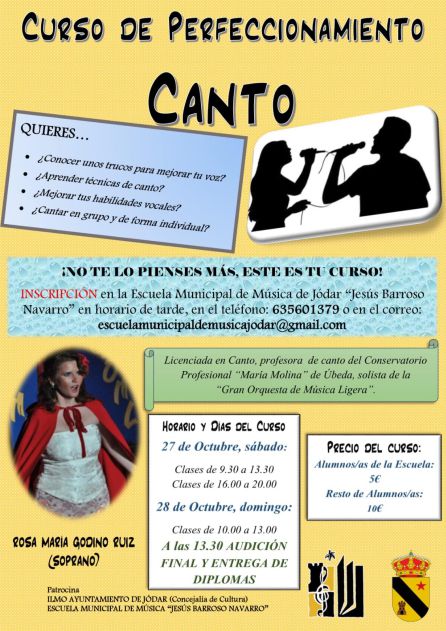 Cartel anunciador del Curso de Canto Cartel anunciador del Curso de Canto