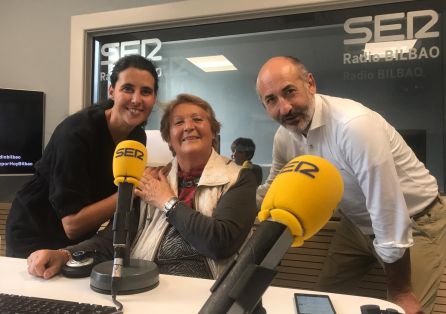 Azul Tejerina, Marian Álvarez y Aitor Elizegi durante la entrevista Azul Tejerina, Marian Álvarez y Aitor Elizegi durante la entrevista