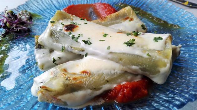 Canelones de espinacas Canelones de espinacas
