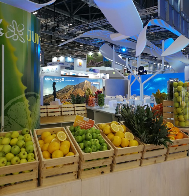 El espacio de Canarias de la World Travel Market tiene ochocientos metros cuadrados El espacio de Canarias de la World Travel Market tiene ochocientos metros cuadrados