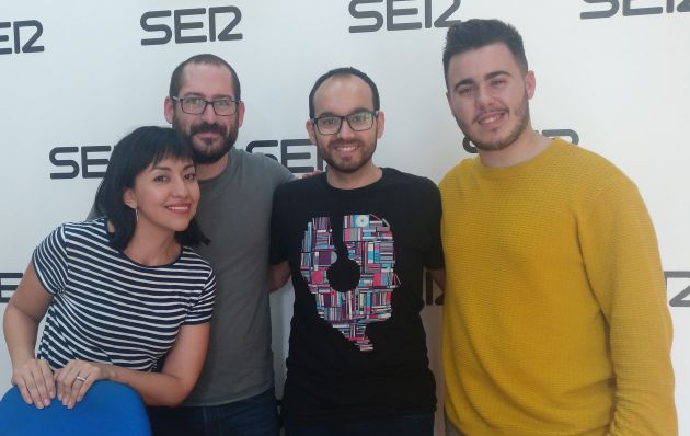 Soge Culebra (a la derecha) junto al equipo de Sala SER Soge Culebra (a la derecha) junto al equipo de Sala SER