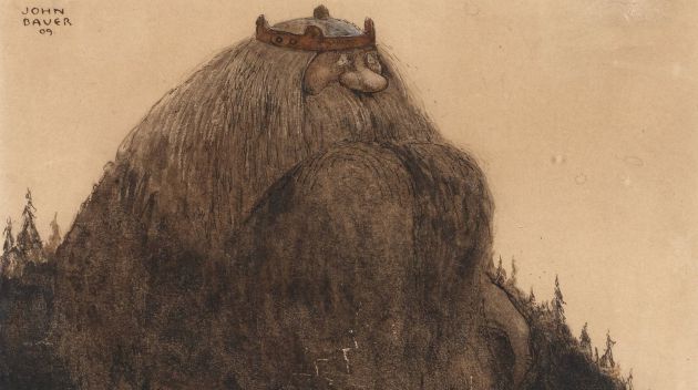Ilustración para 'Entre gnomos y trolls' de Alfred Smedberg. Ilustración para 'Entre gnomos y trolls' de Alfred Smedberg.