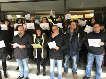 Protestas en los juzgados de Ponferrada en contra de anular la "especialización" Protestas en los juzgados de Ponferrada en contra de anular la "especialización"