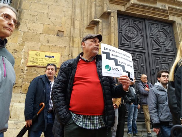 Momento de la manifestación, en Oviedo Momento de la manifestación, en Oviedo