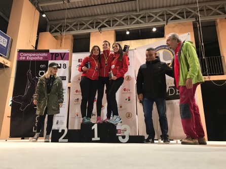 Podio copado por deportistas de Villacarrillo pertenecientes al GEV Podio copado por deportistas de Villacarrillo pertenecientes al GEV