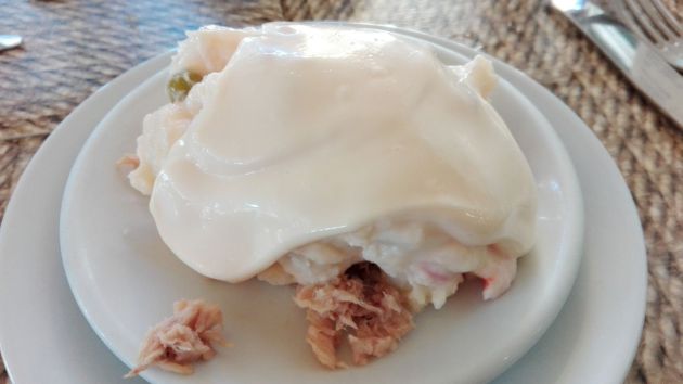 La ensaladilla "deconstruída" del Maypa La ensaladilla "deconstruída" del Maypa