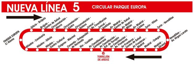 Transporte público: Nueva línea circular L5 Transporte público: Nueva línea circular L5
