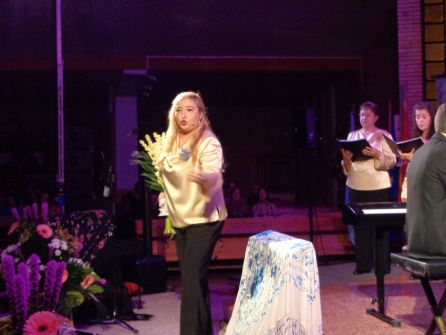Socorro Segura actuó como soprano solista en dos piezas Socorro Segura actuó como soprano solista en dos piezas