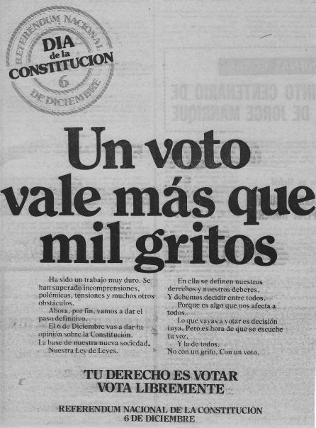 Anuncio del referendum de la Constitución. Anuncio del referendum de la Constitución.