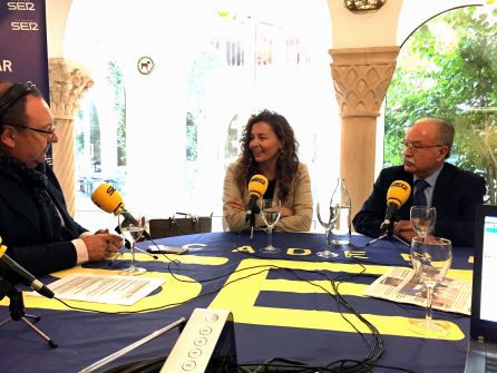 Ornella Chacón, presidenta de Puerto del Estado y Manuel Morón, presidente de la APBA. Ornella Chacón, presidenta de Puerto del Estado y Manuel Morón, presidente de la APBA.