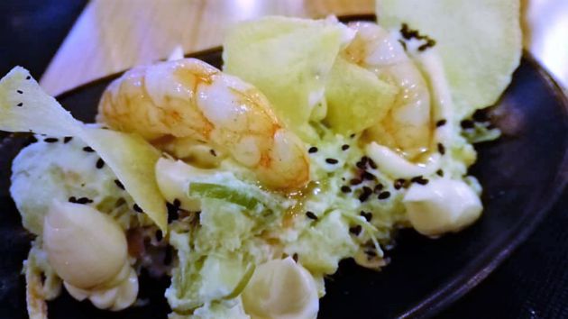 Ensaladilla de gambones y alga wakame Ensaladilla de gambones y alga wakame
