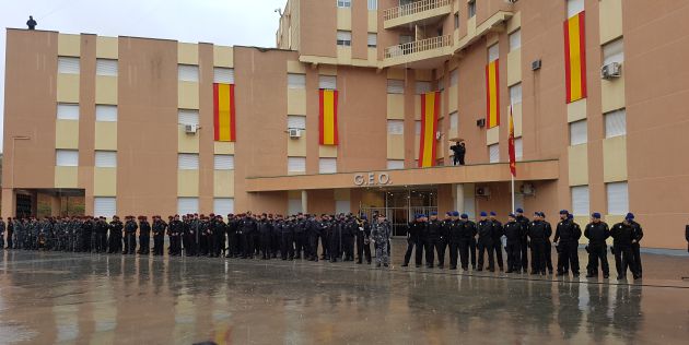 El rey Felipe VI preside los actos del 40 aniversario del Grupo Especial de Operaciones (GEO) de la Policía Nacional en Guadalajara: El rey Felipe VI agradece a los GEO "su labor y trabajo sacrificado" El rey Felipe VI preside los actos del 40 aniversario del Grupo Especial de Operaciones (GEO) de la Policía Nacional en Guadalajara: El rey Felipe VI agradece a los GEO "su labor y trabajo sacrificado"