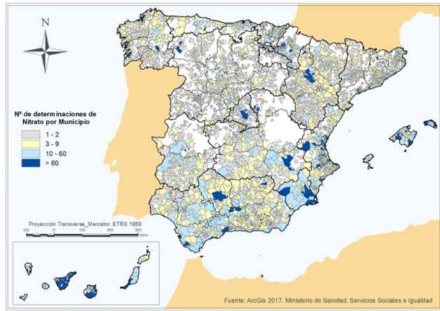 Mapa del último informe publicado. Mapa del último informe publicado.