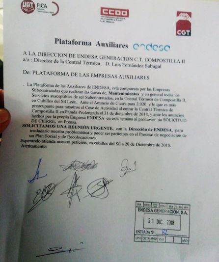 Las auxiliares piden una reunión urgente con Endesa para negociar el plan social Las auxiliares piden una reunión urgente con Endesa para negociar el plan social
