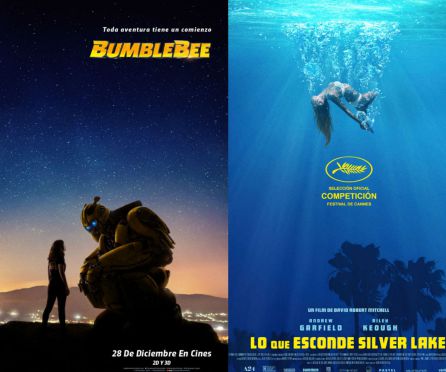 Carteles de "Bumblebee" y "Lo que esconde Silver Lake" Carteles de "Bumblebee" y "Lo que esconde Silver Lake"