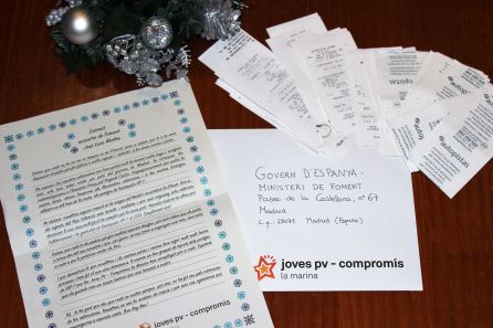 Carta de Navidad enviada al ministro Ábalos. Carta de Navidad enviada al ministro Ábalos.