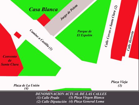 Emplazamiento de la Casa Blanca en 1818 Emplazamiento de la Casa Blanca en 1818
