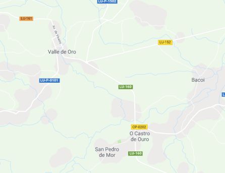 Google respeta el topónimo en O Castro de Ouro, sin embargo castellaniza O Valadouro Google respeta el topónimo en O Castro de Ouro, sin embargo castellaniza O Valadouro