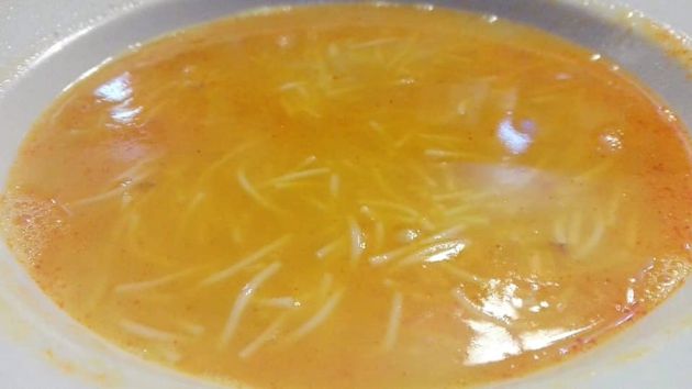 Primer vuelto. Sopa de fideos Primer vuelto. Sopa de fideos
