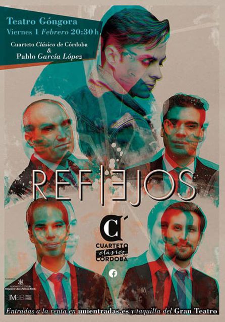 Cartel de Reflejos, concierto del Cuarteto Clásico de Córdoba Cartel de Reflejos, concierto del Cuarteto Clásico de Córdoba