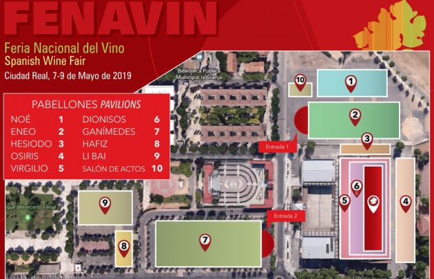 Plano de cómo quedarán los pabellones distribuídos en las carpas en las inmediaciones del pabellón ferial Plano de cómo quedarán los pabellones distribuídos en las carpas en las inmediaciones del pabellón ferial