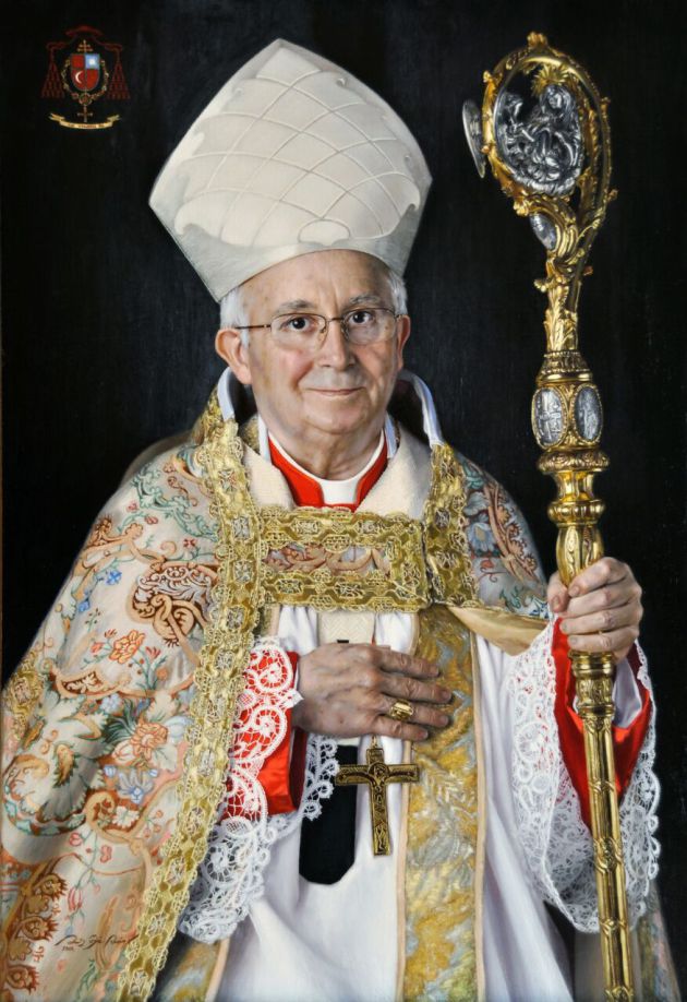 Retrato del cardenal Cañizares, en la Sala Capitular de la Catedral de Toledo. Retrato del cardenal Cañizares, en la Sala Capitular de la Catedral de Toledo.