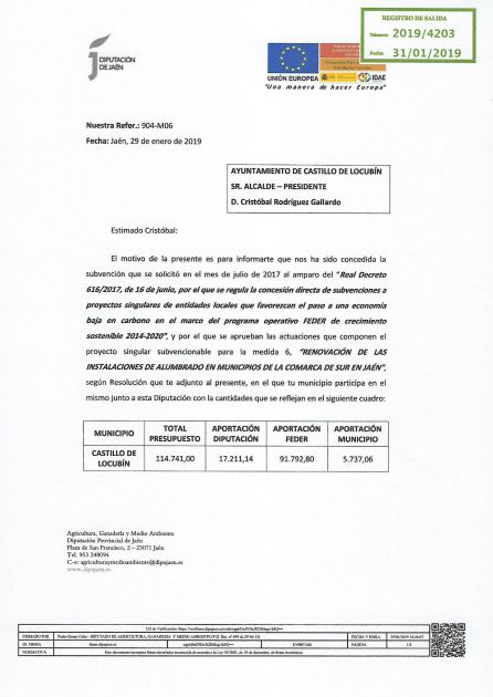 Renovación del alumbrado Renovación del alumbrado