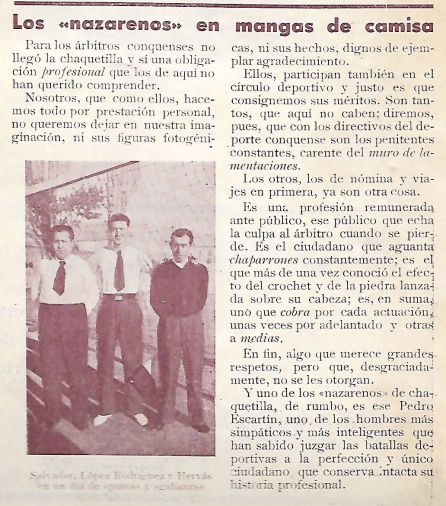 : Los árbitros, llamados "nazarenos" : Los árbitros, llamados "nazarenos"