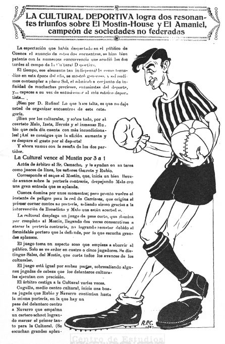 El fútbol se inició en Cuenca hace un siglo en las Eras del Tío Cañamón El fútbol se inició en Cuenca hace un siglo en las Eras del Tío Cañamón