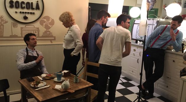 Bárbara Rey y Eduardo Lopez de Rodas, ensayan para una de las escenas Bárbara Rey y Eduardo Lopez de Rodas, ensayan para una de las escenas