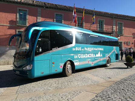 Imagen del vehículo de Linecar para la nueva línea que sube hasta el Puerto de Navacerrada Imagen del vehículo de Linecar para la nueva línea que sube hasta el Puerto de Navacerrada