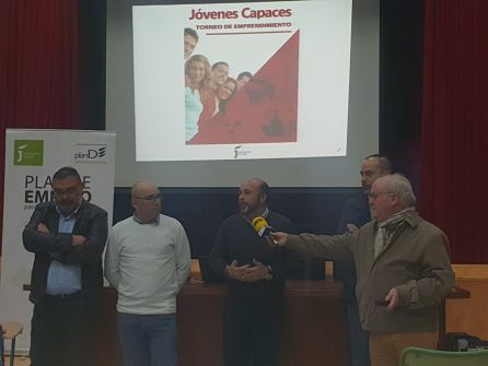 Momento de la intervención del diputado de Empleo, Manuel Hueso, en la presentación Momento de la intervención del diputado de Empleo, Manuel Hueso, en la presentación