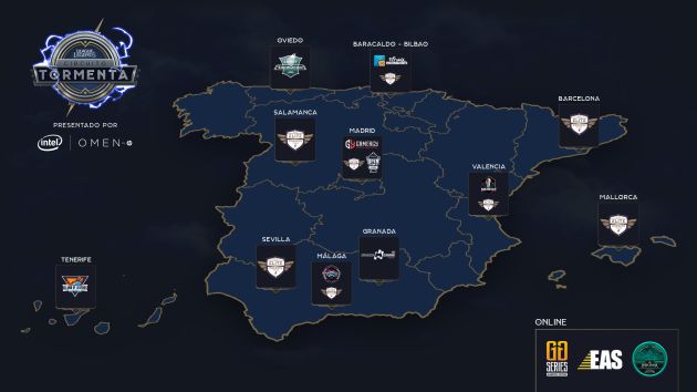 Paradas del circuito Tormenta 2019 de LOL Paradas del circuito Tormenta 2019 de LOL