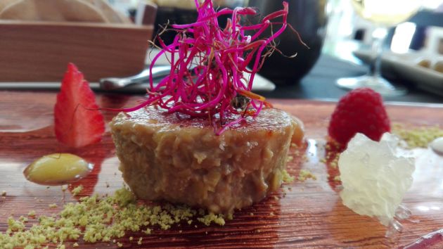 Foie de pato casero con gelée de pedroximénez y confitura dulce Foie de pato casero con gelée de pedroximénez y confitura dulce