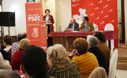 Magdalena Valerio respalda a los candidatos del PSOE de Moral y Malagón Magdalena Valerio respalda a los candidatos del PSOE de Moral y Malagón