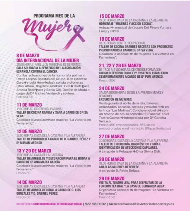 8M: Mes de la Mujer en La Victoria: talleres de cocina o decoración para el hogar 8M: Mes de la Mujer en La Victoria: talleres de cocina o decoración para el hogar