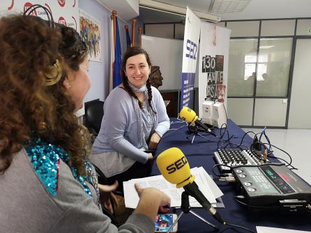 Kiara Brambrilla en un momento de la entrevista. Kiara Brambrilla en un momento de la entrevista.